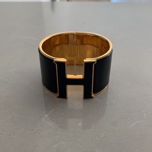 HERMÈS extra wide clic clac H bracelet PM